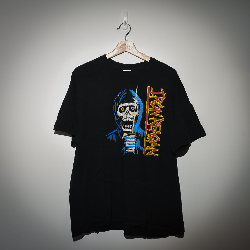 Iron Reagan vintage band tee full view on hanger