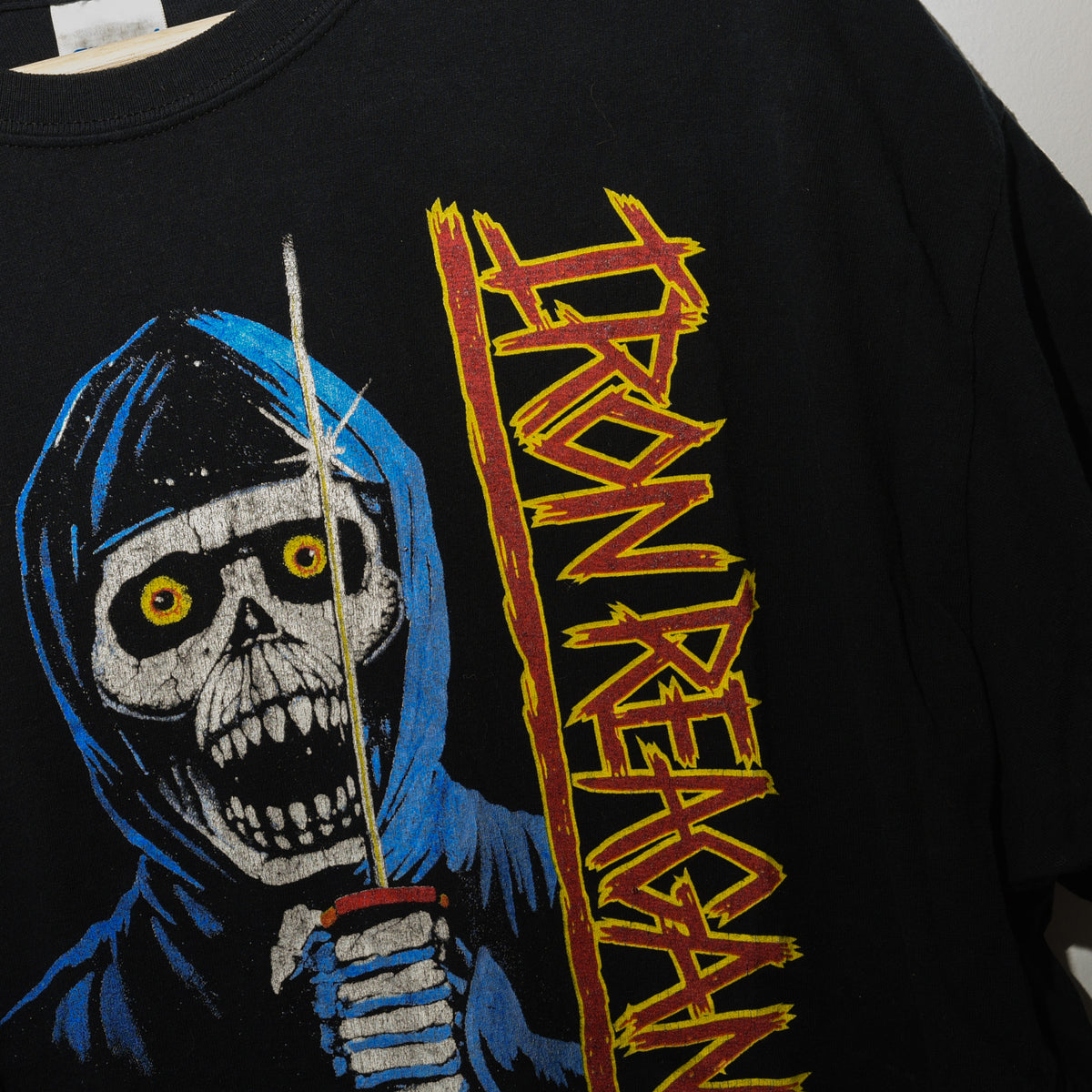 Iron Reagan vintage band tee close up graphic detail
