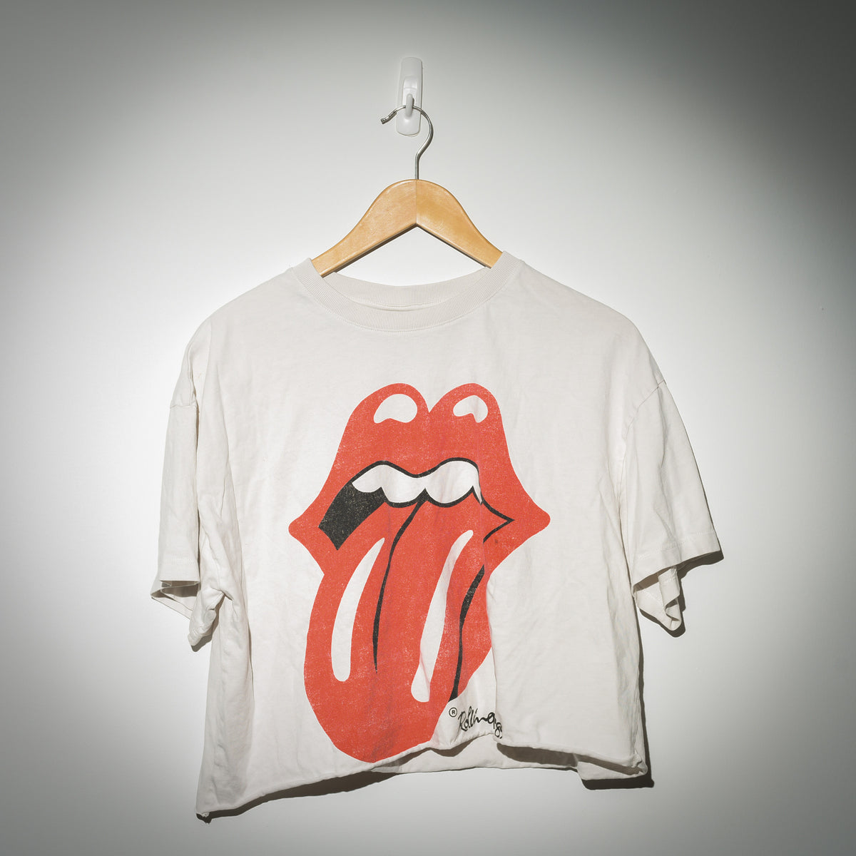 Vintage 1989 Rolling Stones tour tee back view showing North American Tour 1989 text