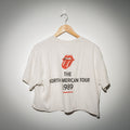 Vintage 1989 Rolling Stones tour tee front view showing oversized tongue logo