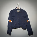 Vintage Red Kap cropped work jacket front view on hanger