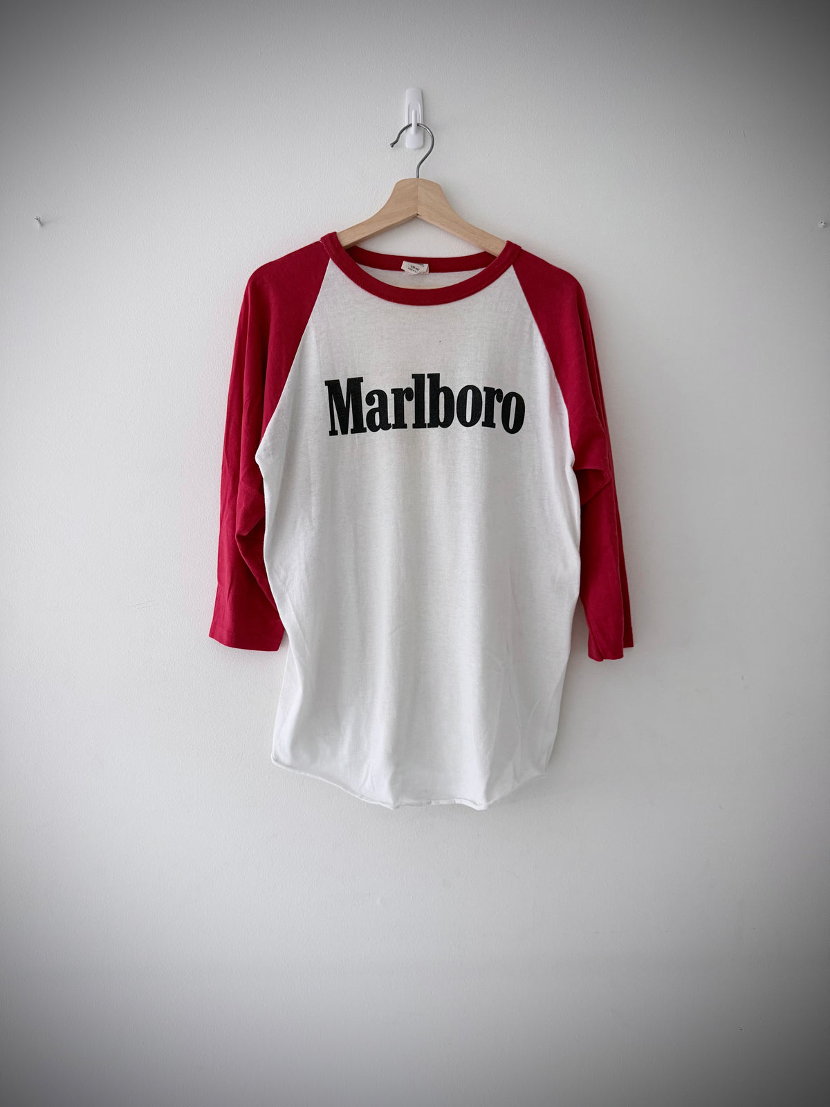 Vintage 1990s Marlboro raglan t-shirt, front view