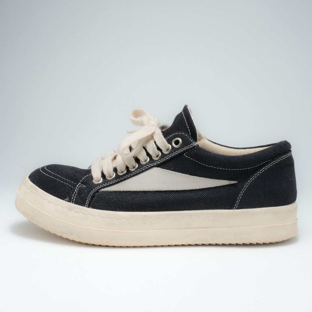 Rick Owens DRKSHDW canvas sneaker opposite side profile view